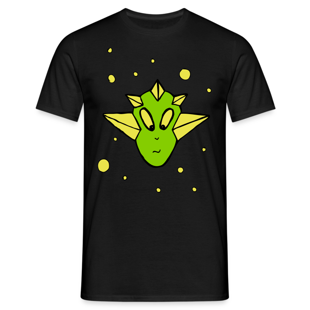SSW1411 Tshirt Alien Kopf - Schwarz