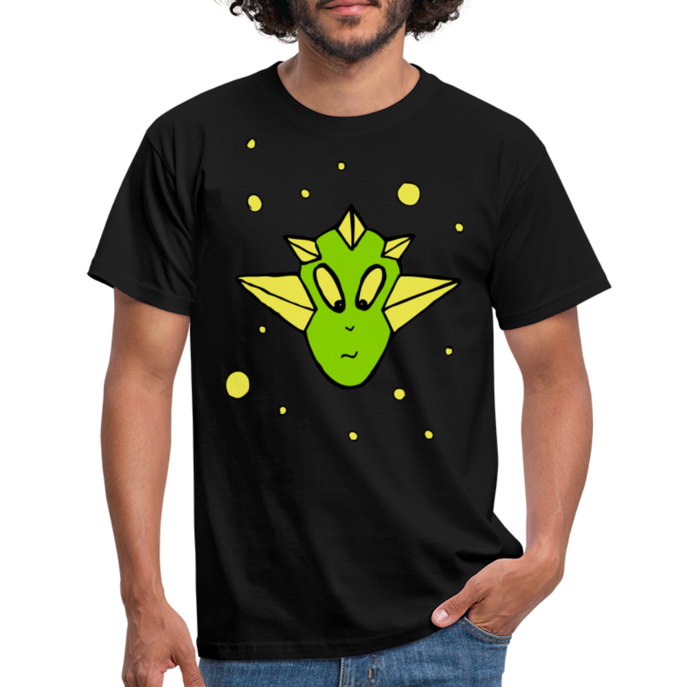 SSW1411 Tshirt Alien Kopf - Schwarz