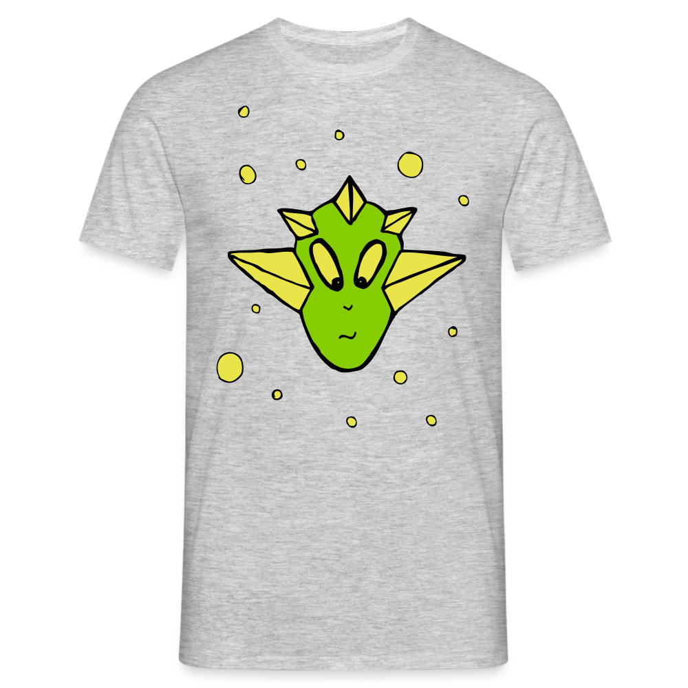 SSW1411 Tshirt Alien Kopf - Grau meliert