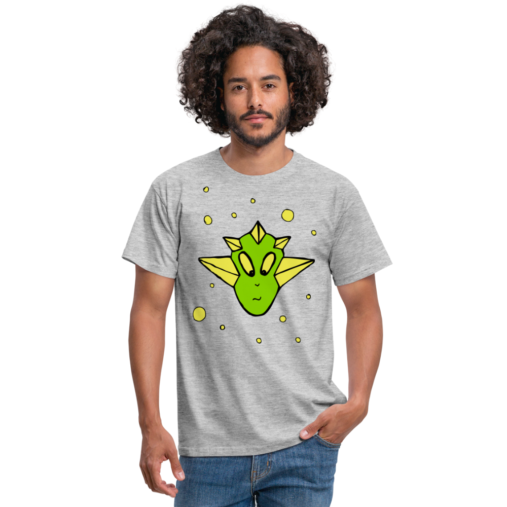 SSW1411 Tshirt Alien Kopf - Grau meliert