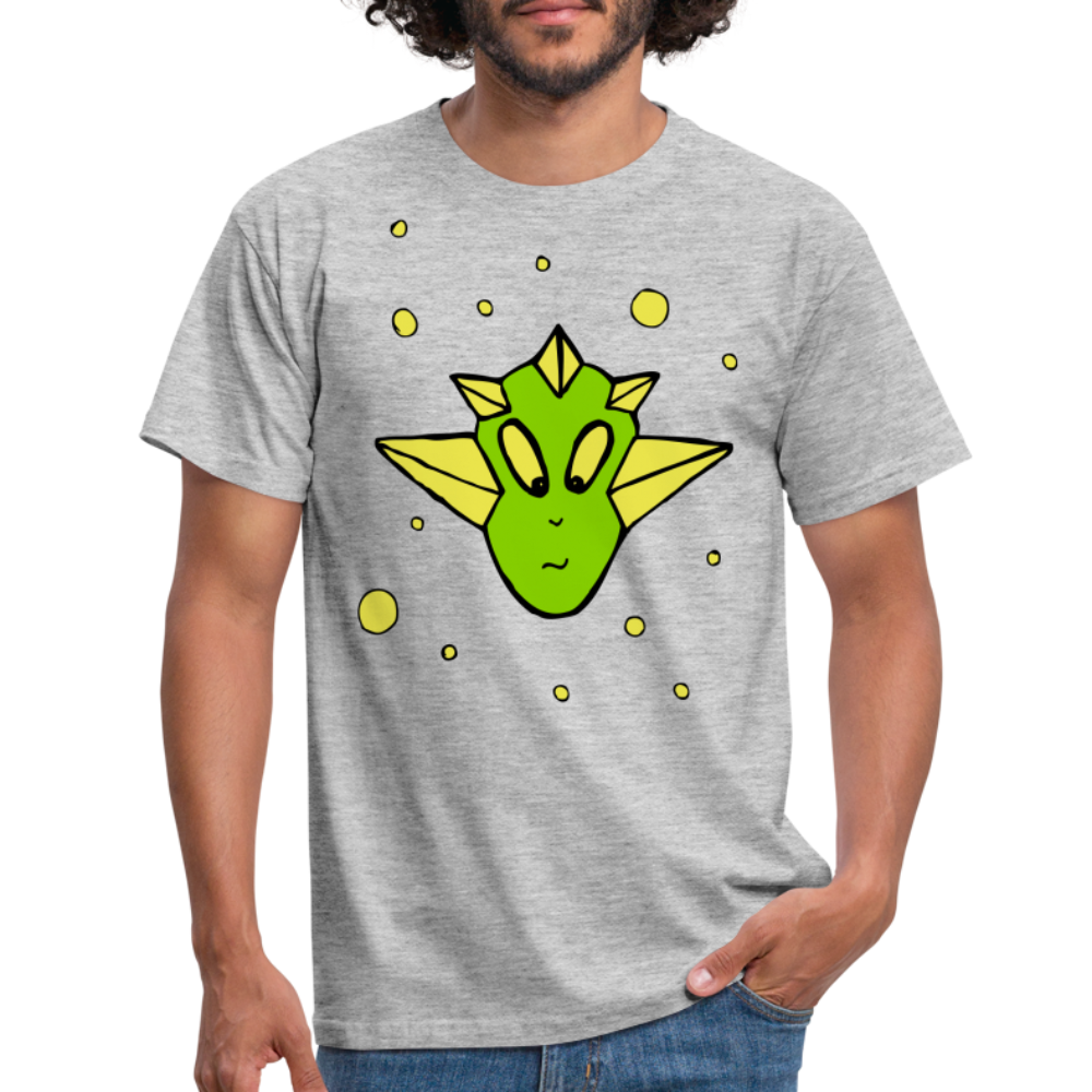 SSW1411 Tshirt Alien Kopf - Grau meliert