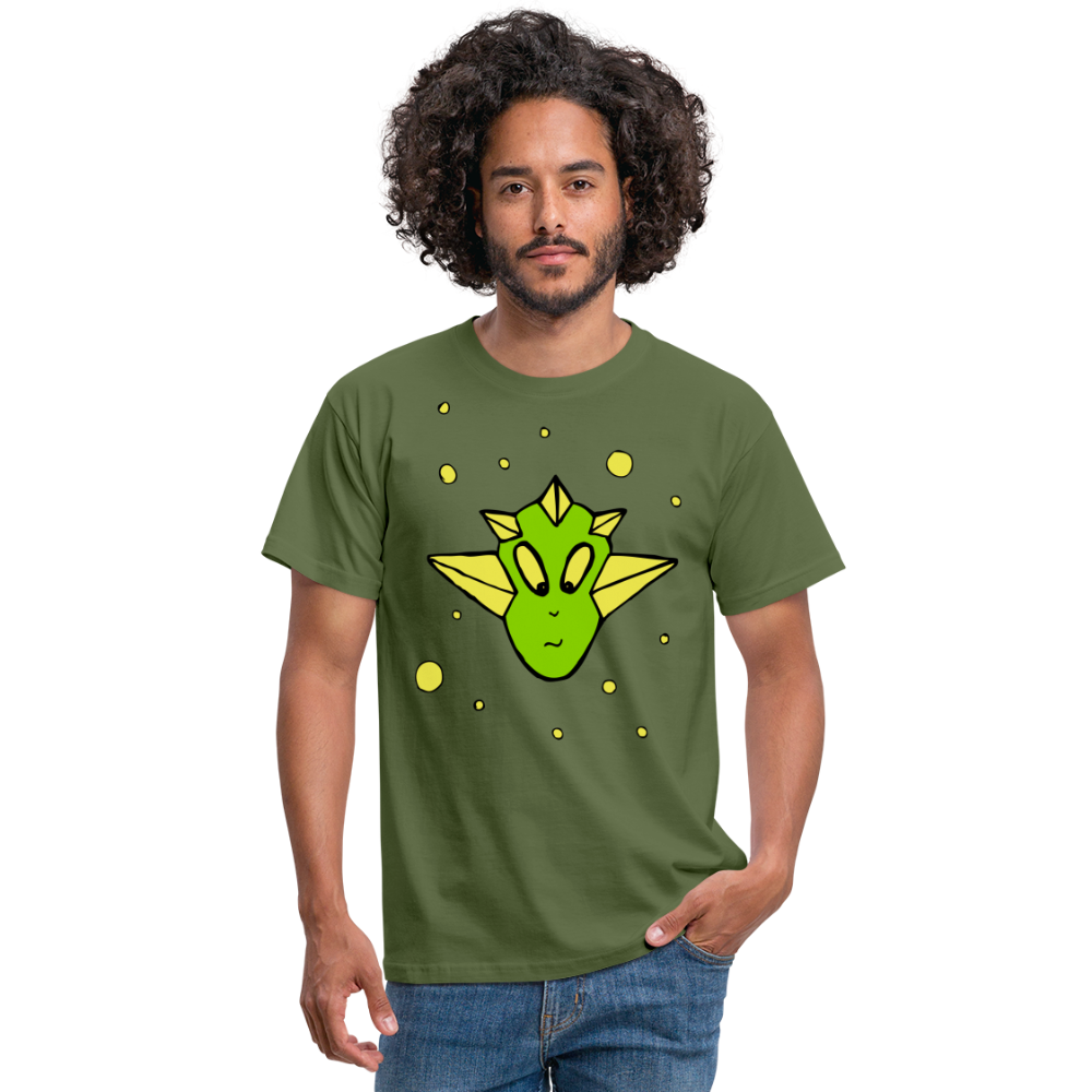 SSW1411 Tshirt Alien Kopf - Militärgrün