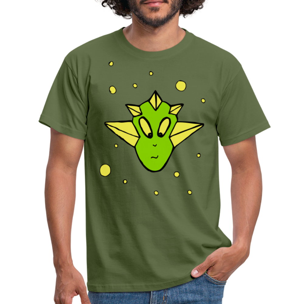 SSW1411 Tshirt Alien Kopf - Militärgrün