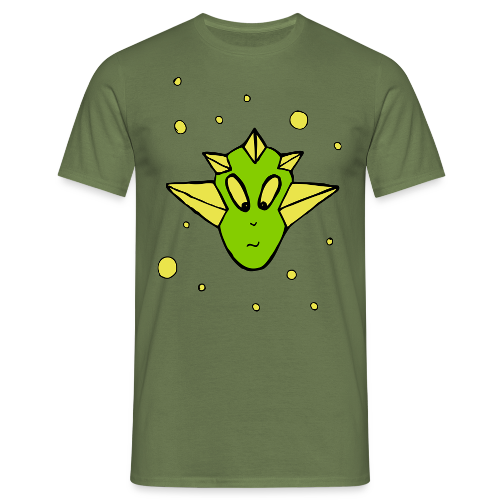 SSW1411 Tshirt Alien Kopf - Militärgrün