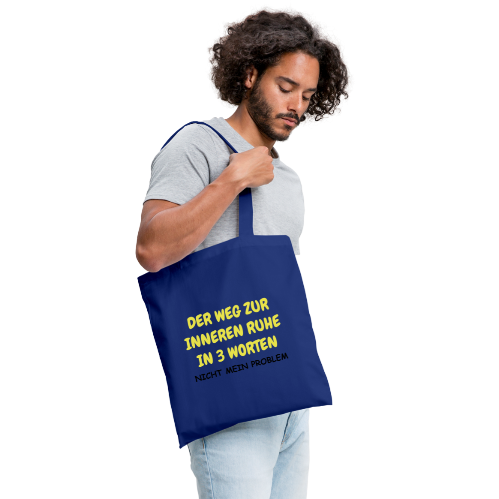 SSW1418 Stofftasche DER WEG ZUR INNEREN RUHE IN 3 WORTEN - Royalblau