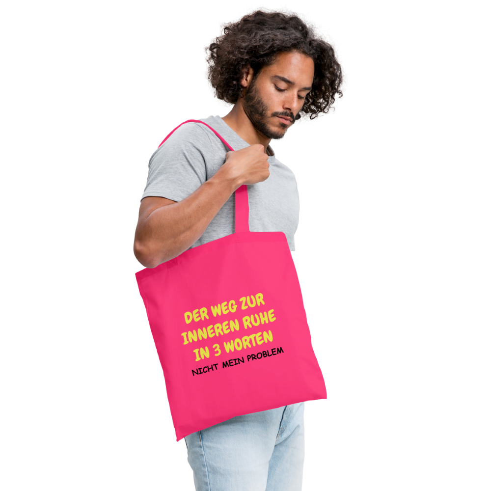 SSW1418 Stofftasche DER WEG ZUR INNEREN RUHE IN 3 WORTEN - Azalea