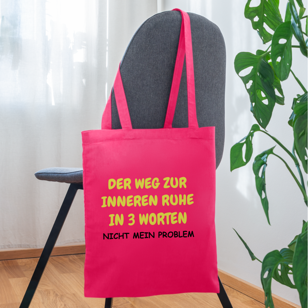 SSW1418 Stofftasche DER WEG ZUR INNEREN RUHE IN 3 WORTEN - Azalea