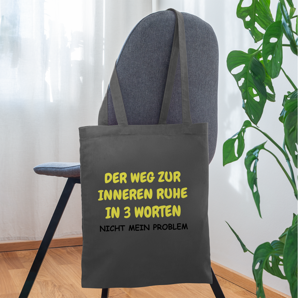 SSW1418 Stofftasche DER WEG ZUR INNEREN RUHE IN 3 WORTEN - Graphite