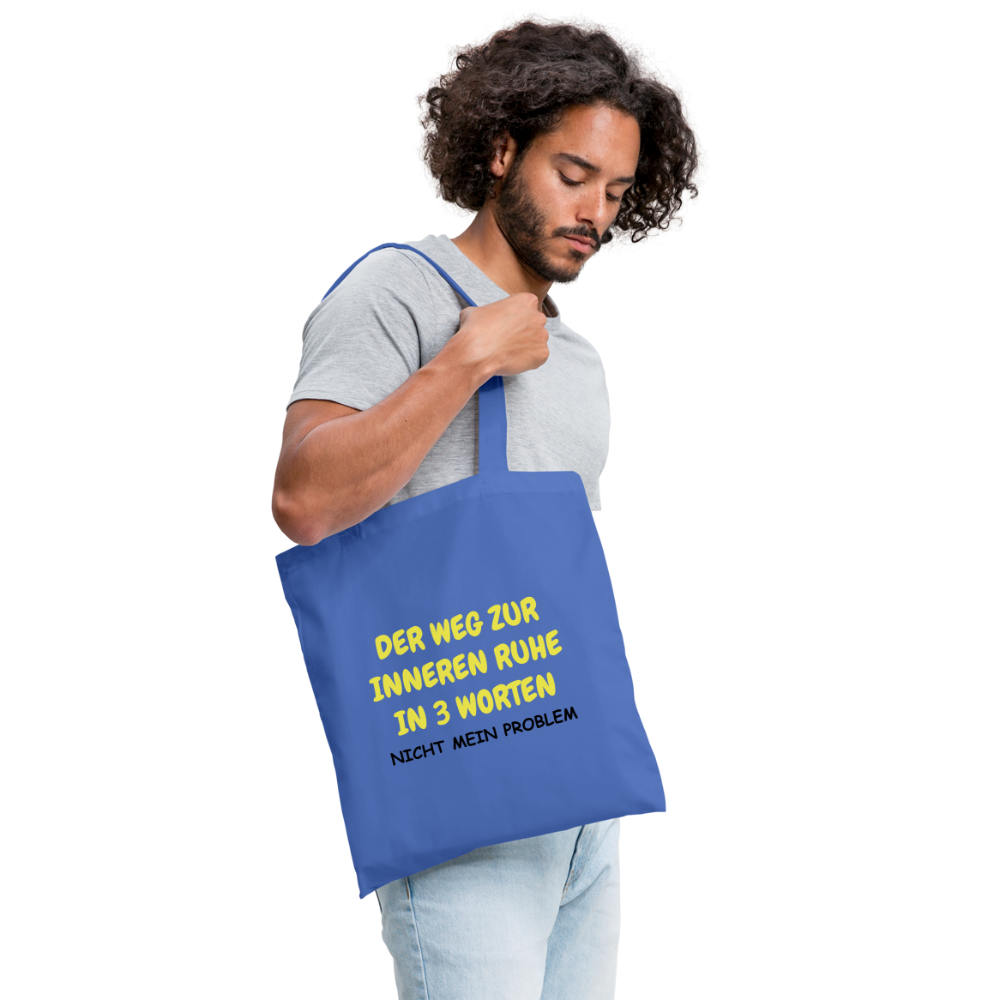 SSW1418 Stofftasche DER WEG ZUR INNEREN RUHE IN 3 WORTEN - Hellblau