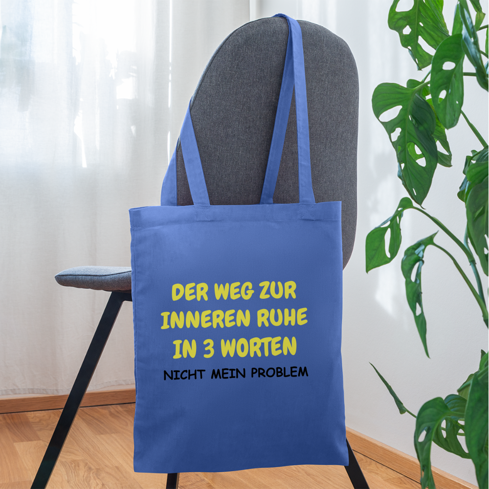 SSW1418 Stofftasche DER WEG ZUR INNEREN RUHE IN 3 WORTEN - Hellblau