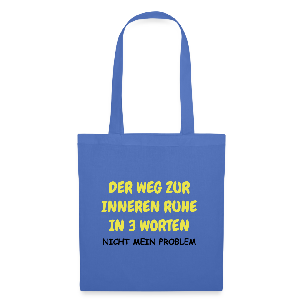 SSW1418 Stofftasche DER WEG ZUR INNEREN RUHE IN 3 WORTEN - Hellblau