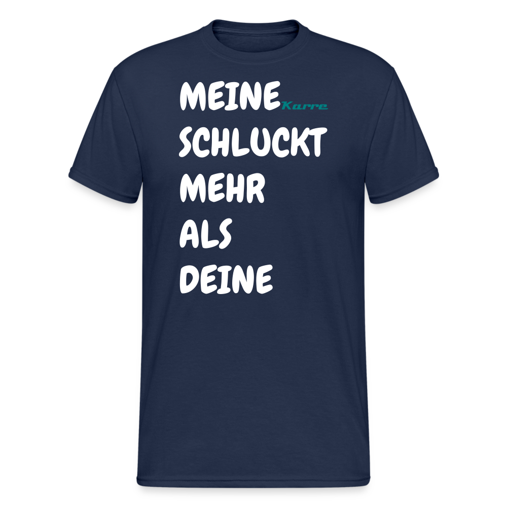 SSW1454 Tshirt MEINE Karre SCHLUCKT MEHR ALS DEINE - Navy