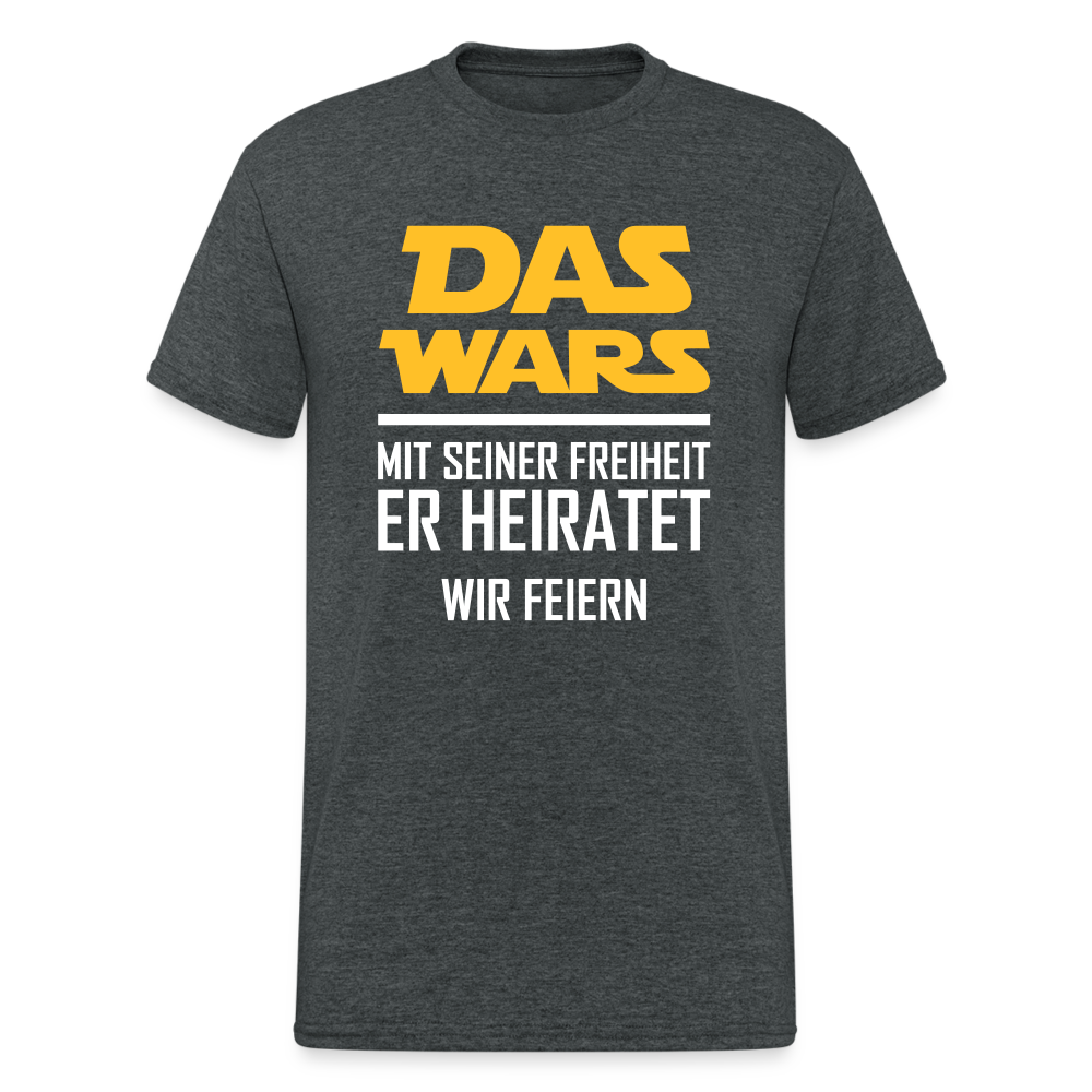 SSW1462 Tshirt Das wars Heiraten - Dunkelgrau meliert
