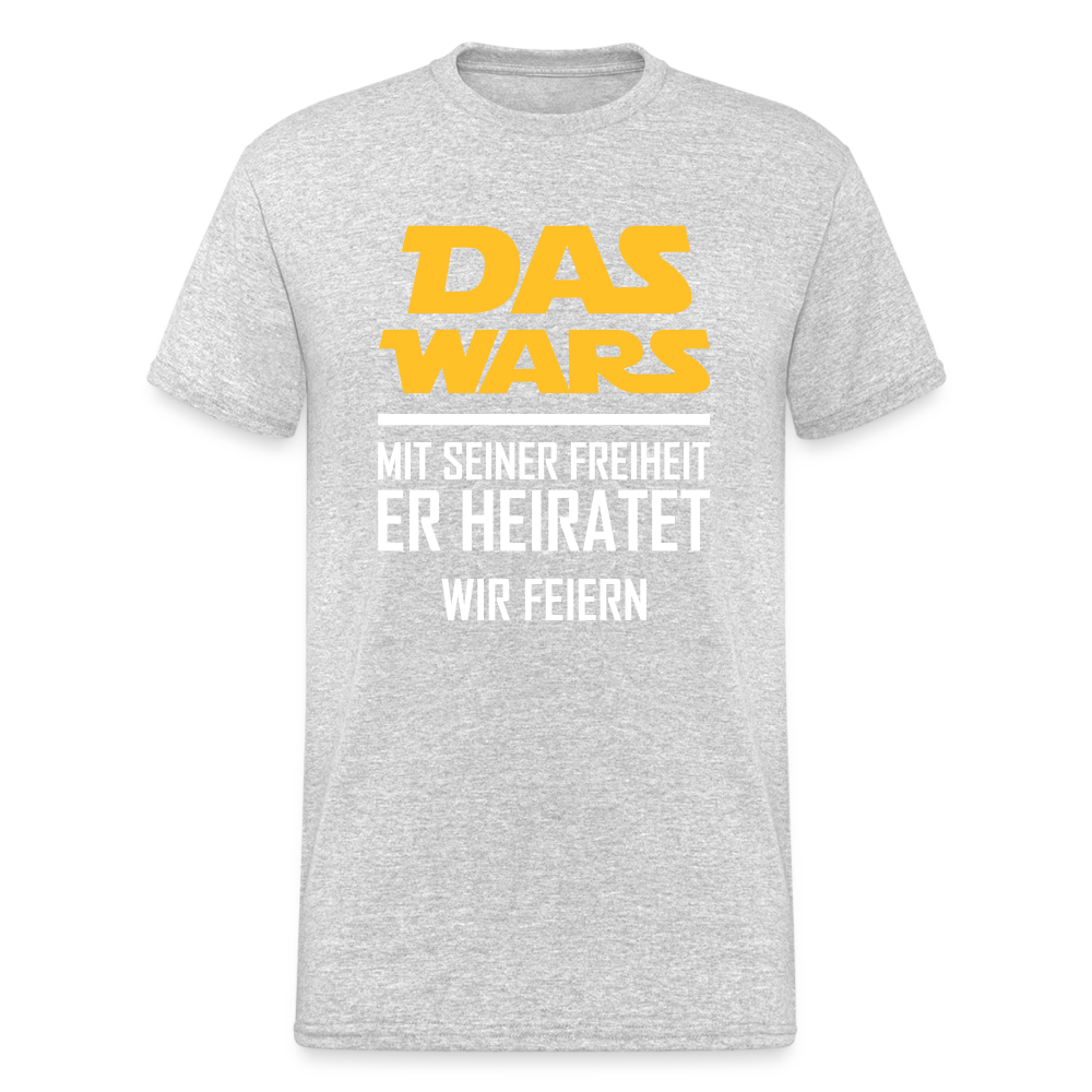 SSW1462 Tshirt Das wars Heiraten - Grau meliert