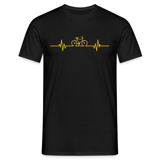 SSW1511 Tshirt Fahrrad Herzschlag - Schwarz
