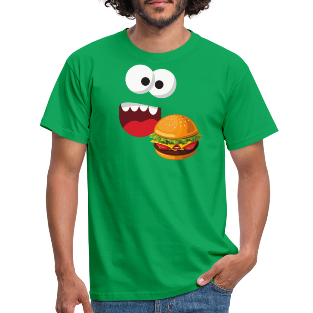 SSW1510 Tshirt Monster Gesicht Hamburger - Kelly Green
