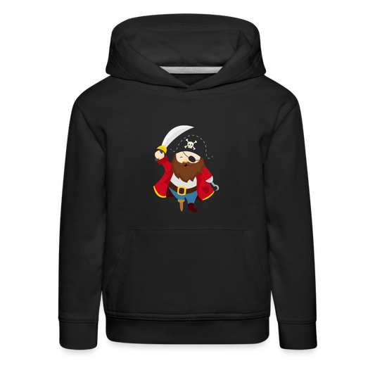 SSW1518 Kinder Hoodie Piratenkapitän - Schwarz