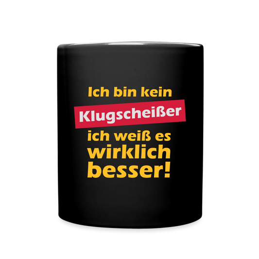 SSW1580 Kaffeebecher Klugscheißer - Schwarz