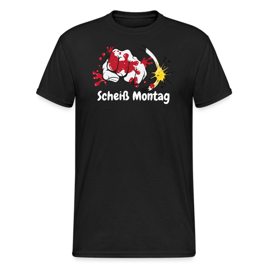 SSW1585 Tshirt Scheiß Montag - Schwarz