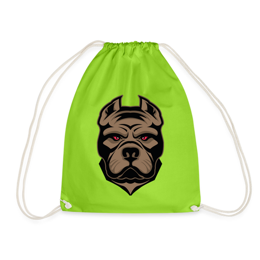 Turnbeutel Hund - Neongrün