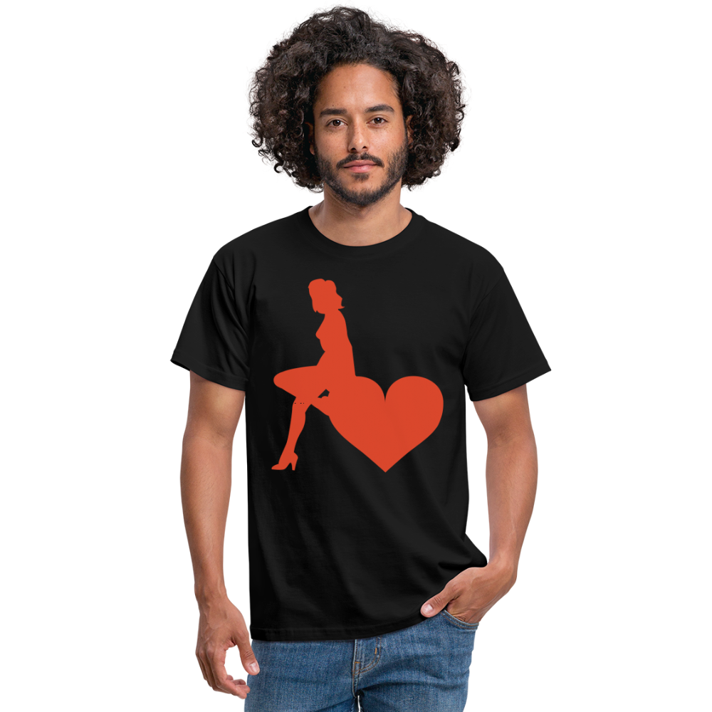 SSW1598 Tshirt Girl Herzen Hamburg - Schwarz