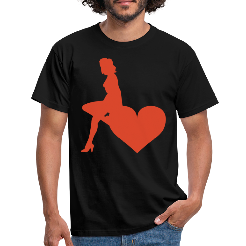 SSW1598 Tshirt Girl Herzen Hamburg - Schwarz