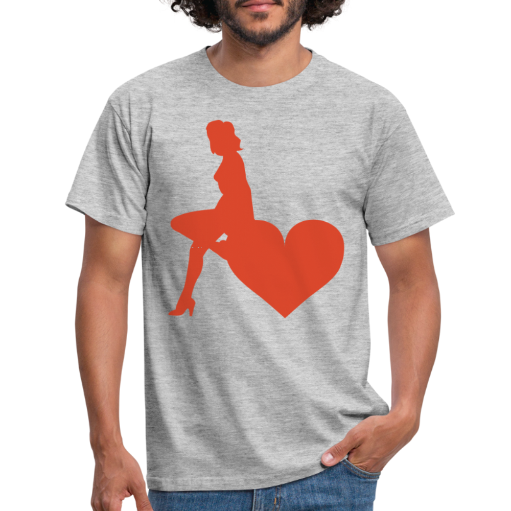 SSW1598 Tshirt Girl Herzen Hamburg - Grau meliert