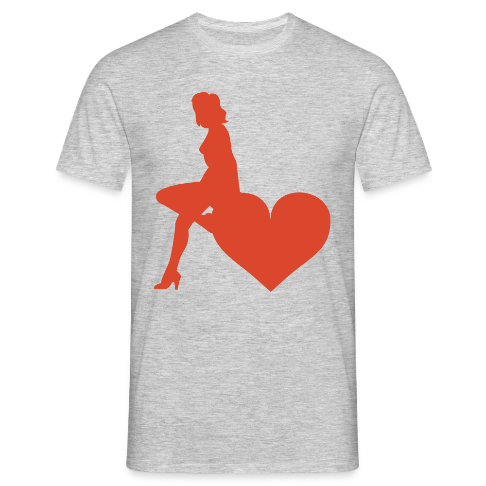 SSW1598 Tshirt Girl Herzen Hamburg - Grau meliert