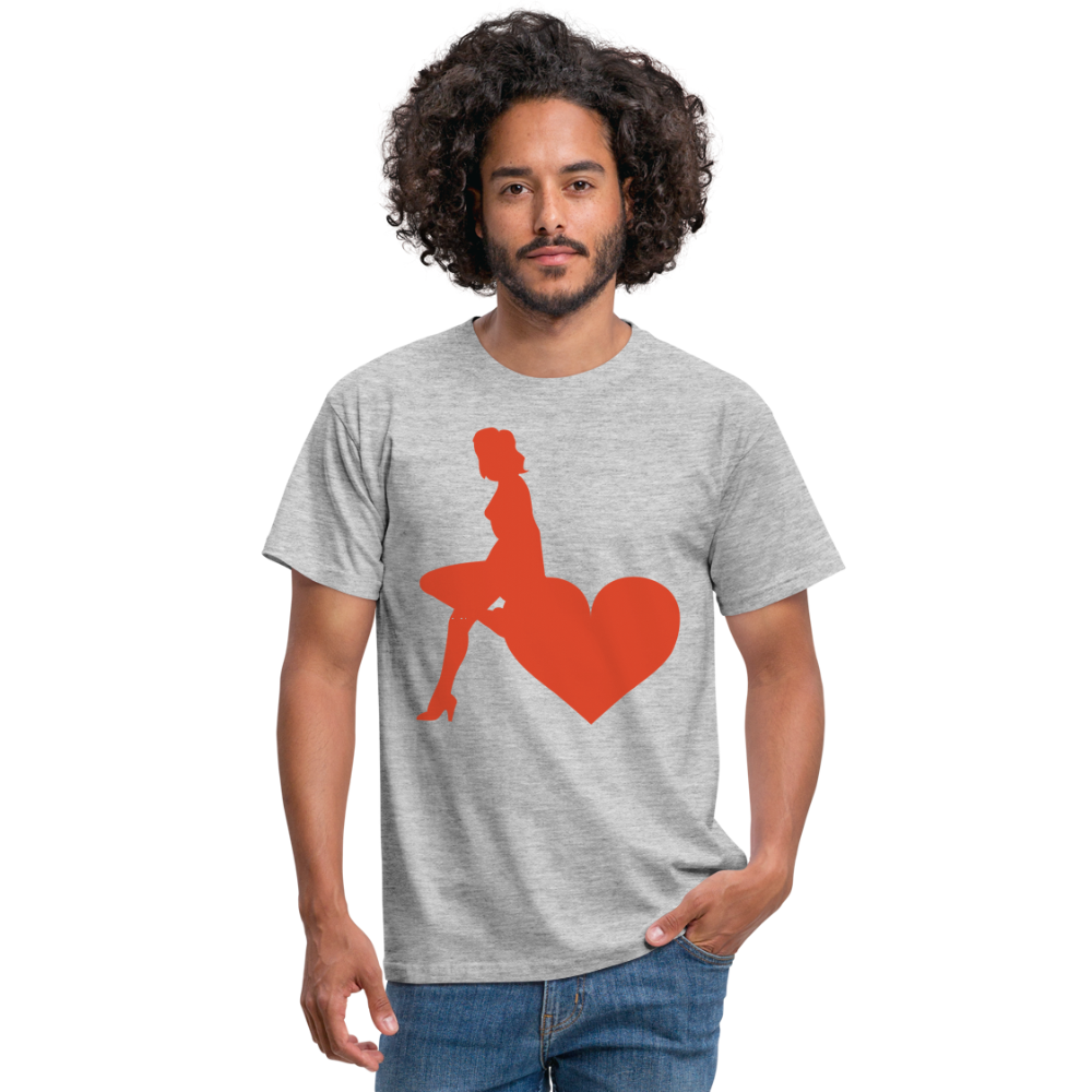 SSW1598 Tshirt Girl Herzen Hamburg - Grau meliert