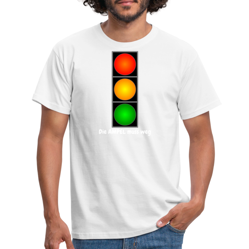 SSW1612 Tshirt Die AMPEL muss weg - weiß