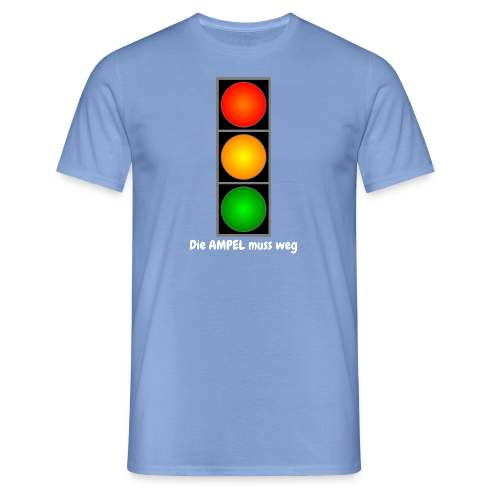 SSW1612 Tshirt Die AMPEL muss weg - carolina blue