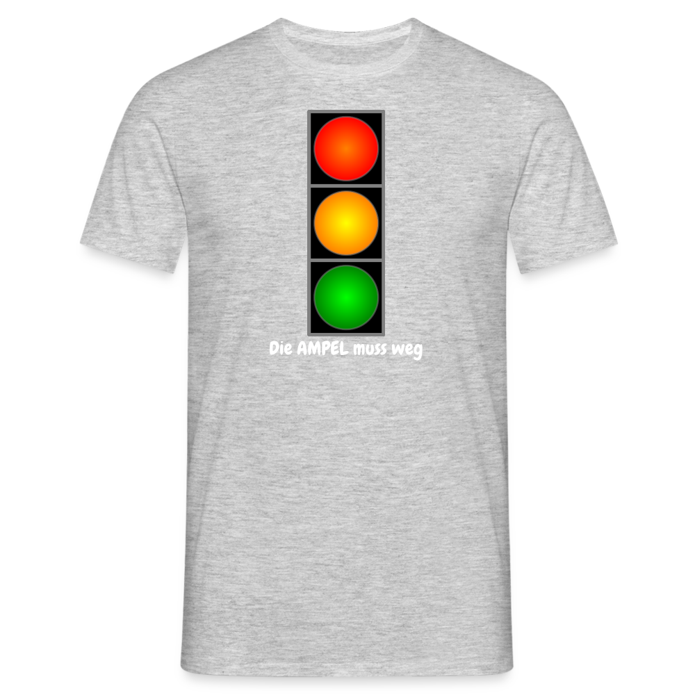 SSW1612 Tshirt Die AMPEL muss weg - Grau meliert