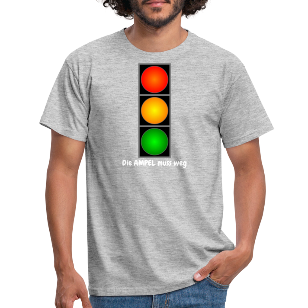SSW1612 Tshirt Die AMPEL muss weg - Grau meliert