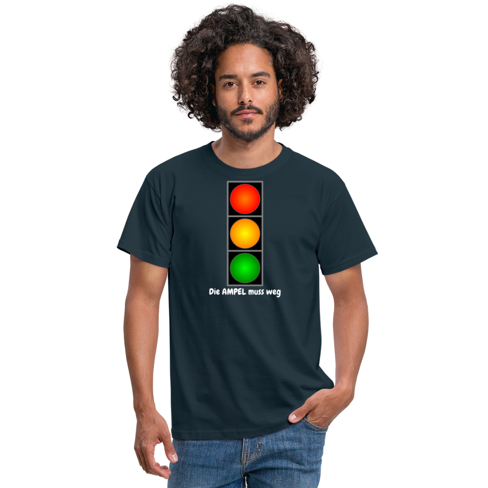 SSW1612 Tshirt Die AMPEL muss weg - Navy