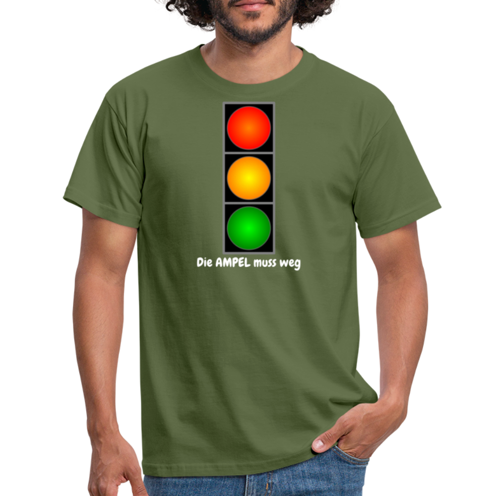 SSW1612 Tshirt Die AMPEL muss weg - Militärgrün