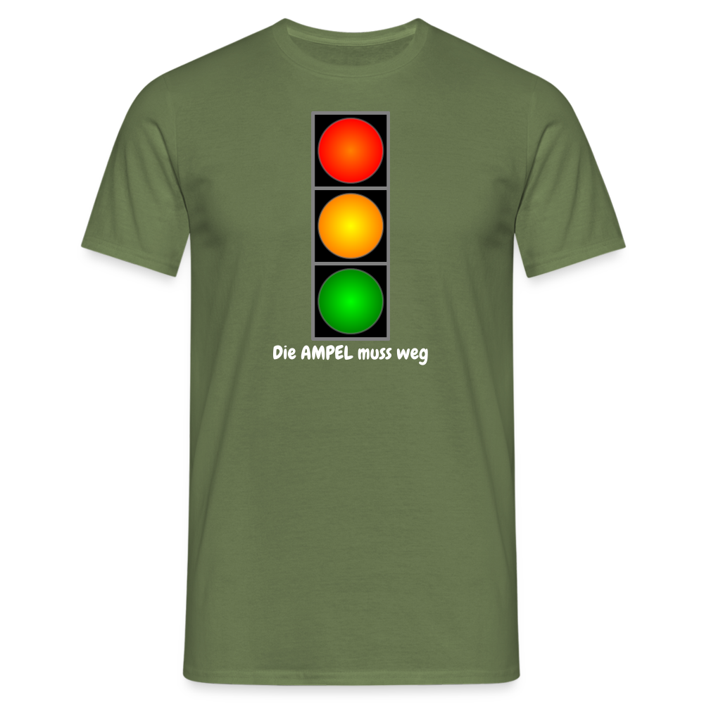 SSW1612 Tshirt Die AMPEL muss weg - Militärgrün