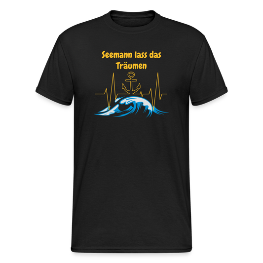 SSW1624 Tshirt Seemann lass das Träumen - Schwarz