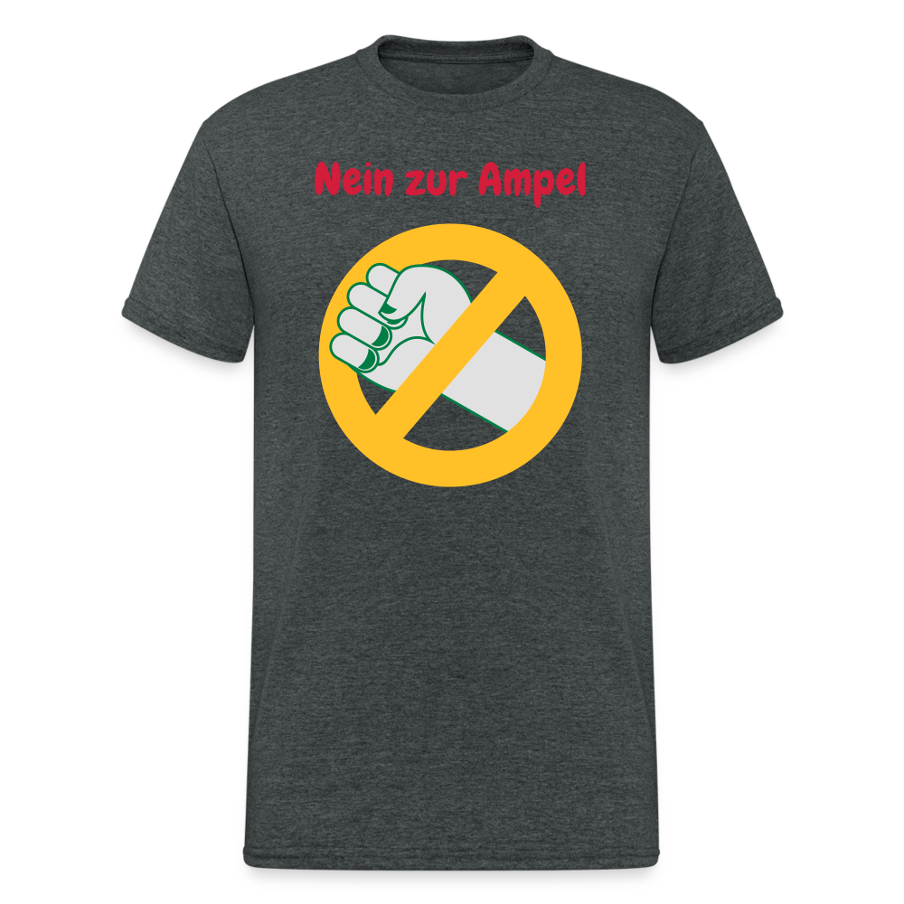 SSW1625 Tshirt Nein zur Ampel - Dunkelgrau meliert