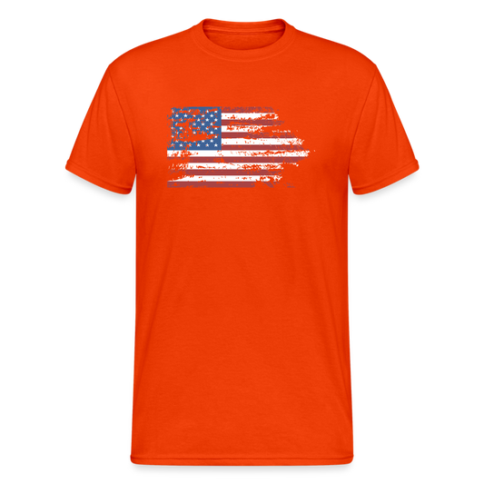 SSW1655 Tshirt USA flag - kräftig Orange