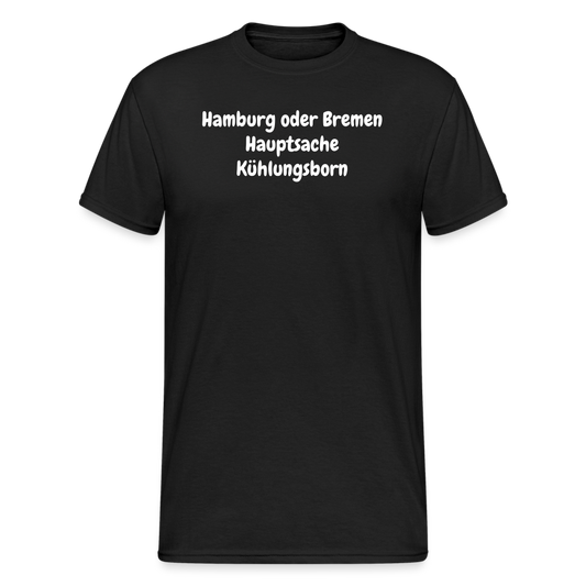 SSW1677 Tshirt Hamburg oder Bremen Hauptsache Kühlungsborn - Schwarz