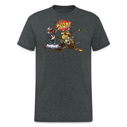 SSW1688 Tshirt Lustige Wikinger - Dunkelgrau meliert