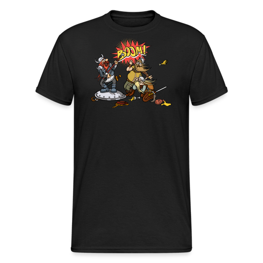 SSW1688 Tshirt Lustige Wikinger - Schwarz