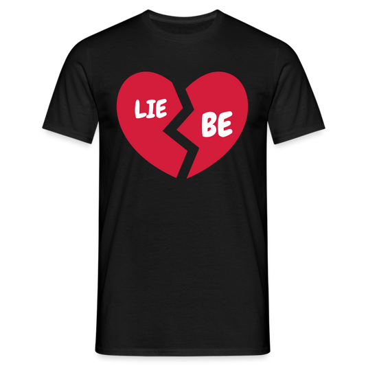 SSW1693 Tshirt Herz Liebe - Schwarz