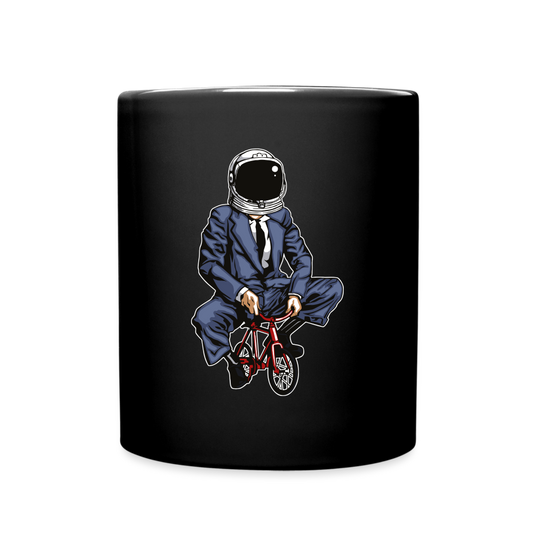 SSW1704 Kaffeebecher Fahrrad zum Mond - Schwarz