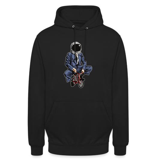 SSW1705 Unisex Hoodie Fahrrad zum Mond - Schwarz