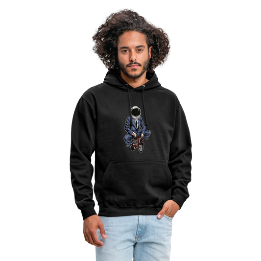 SSW1705 Unisex Hoodie Fahrrad zum Mond - Schwarz