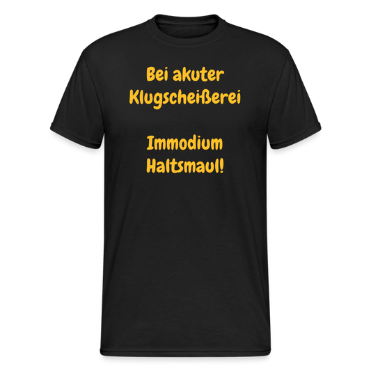 SSW1715 Tshirt Bei akuter Klugscheißerei  Immodium Haltsmaul! - Schwarz