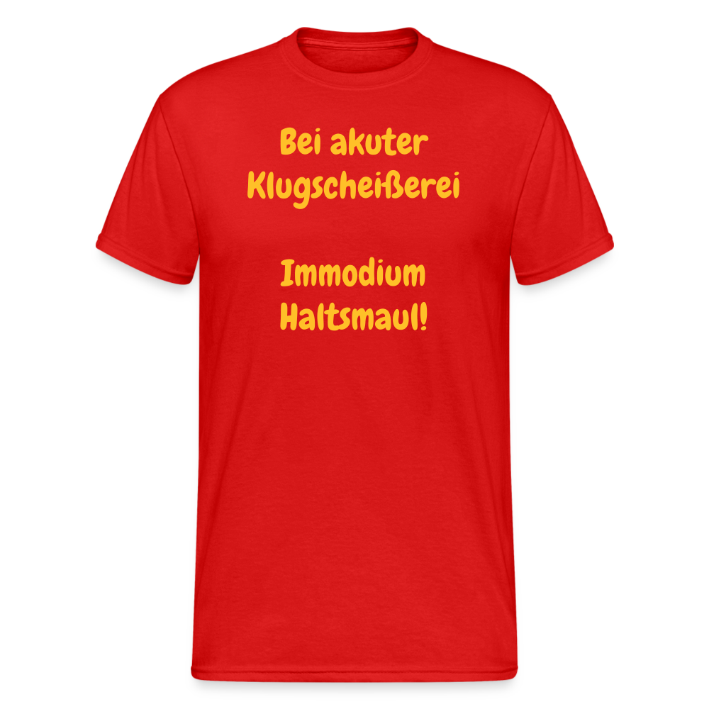 SSW1715 Tshirt Bei akuter Klugscheißerei  Immodium Haltsmaul! - Rot