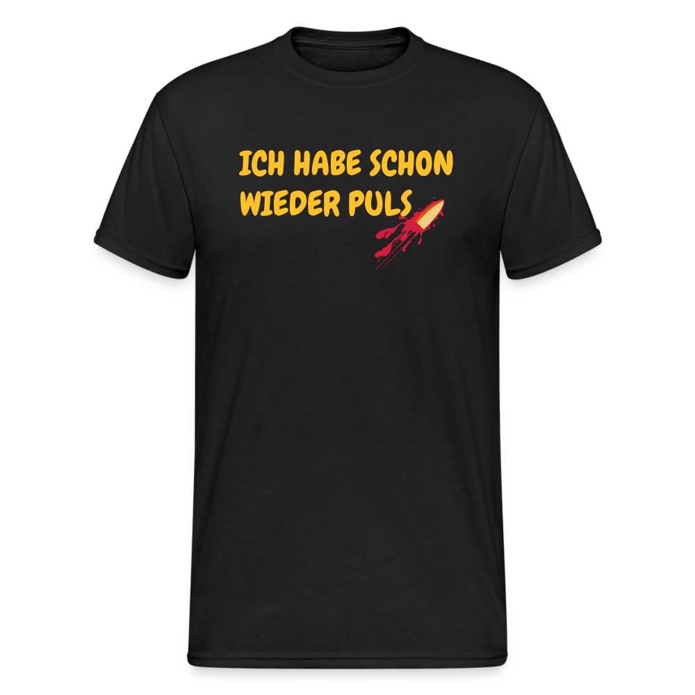 SSW1718 Tshirt ICH HABE SCHON WIEDER PULS - Schwarz