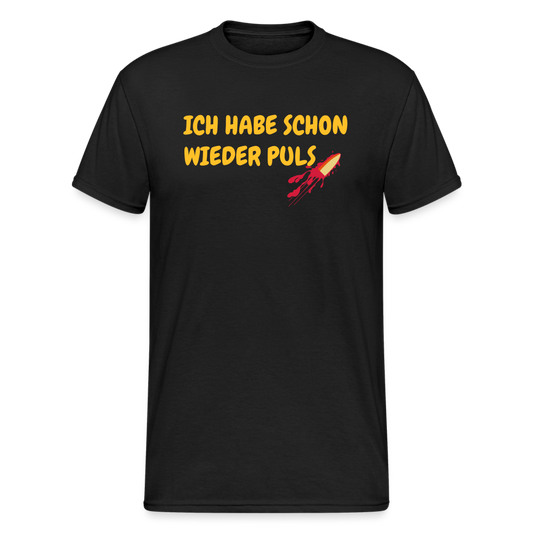 SSW1718 Tshirt ICH HABE SCHON WIEDER PULS - Schwarz